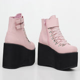 Rose Plateform-Stiefel im Gothik-Lolita-Stil