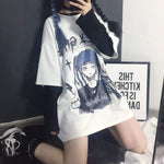 T-Shirt e-girl mit Manga-Print Gothic-Mädchen