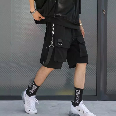 Modische Techwear-Shorts im Harajuku-Stil für Herren