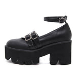 Damen-Pump Gothic Schuhe veganes Leder