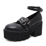 Damen-Pump Gothic Schuhe veganes Leder