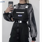 Highwaist Techwear-Cargohosen für Damen im Harajuku-Stil