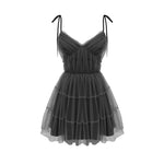 Sexy V-Ausschnitt Gothic Kleid Schwarz