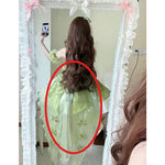 Magical Short Sleeve Lolita Dress in Green – High Waist, Off-Shoulder, for a Cute Alternative Look**