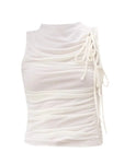 Alternative sleeveless top with lacing