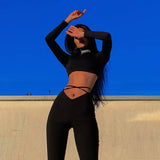 Y2K flared trousers with lace-up in E-Girl style – Sexy &amp; Stretchy