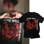 リル・ピープ e-girl Tシャツ「Love Will Tear Us Apart」ブラック