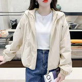 Korean hooded jacket with stand-up collar