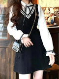 Gothic Lolita school dress in Kawaii style with two-piece look