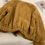 Suede Short Jacket in Indie Style for Women