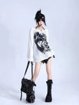 Oversized T-Shirt for Women Grunge Style with Creative Print