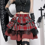 Gothic Lolita Karorock mit Nieten und Spitze