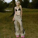 Y2K High Waist Baggy Pants with Wide Leg