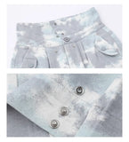 Soft-girl Loose Cargo Pants Blauer Tie-Dye