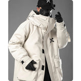 Unisex Y3K Fischmund Kapuzen Winterjacke