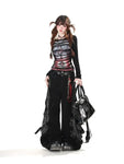 Retro Street Style Non-mainstream Double-layer Shirt with Impressive Rips