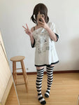 Kawaii Cute T-shirt in Harajuku style with manga print