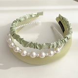 Fashionable Hairbands in a 3-Piece Set: Pearls & Satin for the Trendy Look