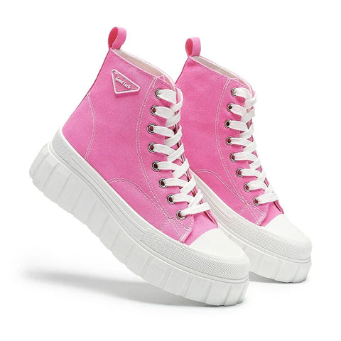 Emo pink High-Top Sneakers with Platform