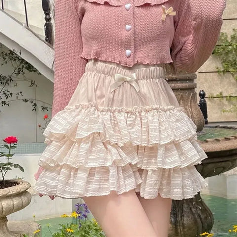 Kawaii Ruffle Shirt & Mini Skirt for Women