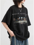 Damen Oversize T-Shirt mit Back Sabbath Druck