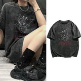 Kawaii Goth T-Shirt for Women Unique Anime Graphic Look