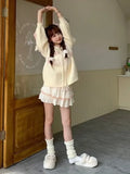 Kawaii Zipper Cardigan for Cute Girls Japanese Style