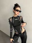 E-Girl Long Sleeve Bodysuit in Mesh Style for Summer