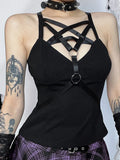 Gothic Trägertop mit Pentagramm - Ärmellos & Punk-Stil