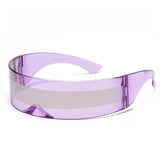 Cyberpunk Y3K Sunglasses Futuristic Reflective Party Glasses