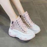 Platform shoes with zipper Trendy sneakers