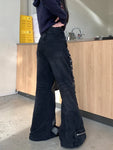 Cyber Y2K Baggy Cargo Jeans for Women Stylish Patchwork