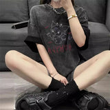 Kawaii Goth T-Shirt for Women Unique Anime Graphic Look