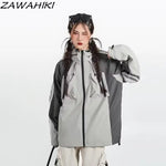 E-Girl Streetwear Contrasting Hooded Jackets