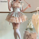 Sweet Lolita dress for women with bows and frills