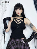 Gothic Trägertop mit Pentagramm - Ärmellos & Punk-Stil