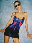 Y2K Bodycon-Kleid mit Spaghettiträgern für den Sommer