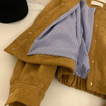 Suede Short Jacket in Indie Style for Women