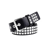 EMO Square Studded Belt made of Metal with Pyramid Studs for Women