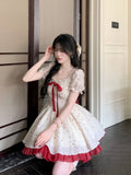 Cute Lolita Mini Dress with Bow Cute Short