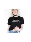 T-Shirt E-Girl schwarz mit weiß Japanerinnenschrift