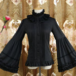 Gothic Lolita Bluse mit Spitze und Rüschenkragen