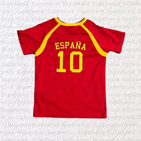 Retro Spain T-Shirt with Embroidery in Y2K Style