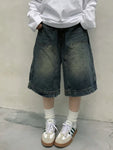 Y2K Vintage Baggy Shorts Jeans Women Wide Leg Streetwear