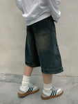 Y2K Vintage Baggy Shorts Jeans Women Wide Leg Streetwear