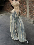 Y2K Baggy Jeans with Fringes