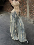 Y2K Baggy Jeans with Fringes