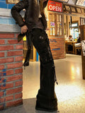 Adjustable Size Harajuku Gyaru Cargo Jeans Dark