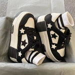 Skateboard Sneaker Star Print Stil Y2K