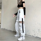 Y3K Cargo Pants in White Korean Techwear